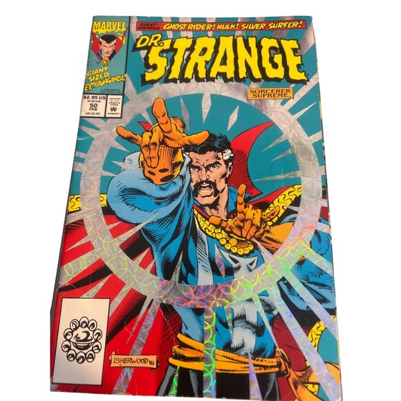Marvel Dr. Strange #50 Giant Comic Ghost Rider Hulk Silver Surfer Holographic - Picture 1 of 4
